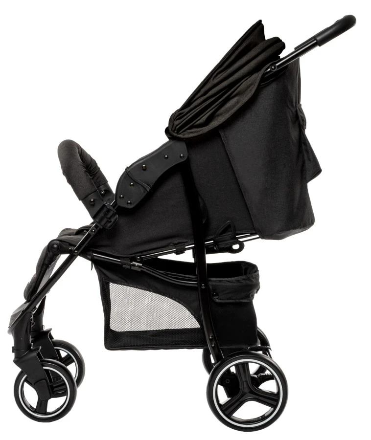 Babygo Basket Dark Grey Melange Wandelwagen Incl. Autostoel 64011 5 Babygo Basket Dark Grey Melange Wandelwagen Incl. Autostoel 64011 - Afbeelding 3