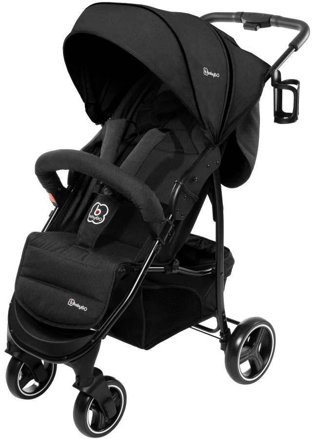 Babygo Basket Dark Grey Melange Wandelwagen Incl. Autostoel 64011 4 Babygo Basket Dark Grey Melange Wandelwagen Incl. Autostoel 64011 - Afbeelding 2
