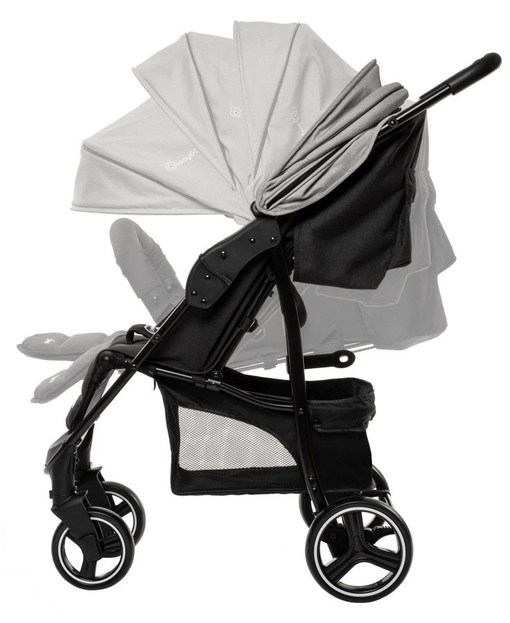 Babygo Basket Dark Grey Melange Wandelwagen Incl. Autostoel 64011 6 Babygo Basket Dark Grey Melange Wandelwagen Incl. Autostoel 64011 - Afbeelding 4