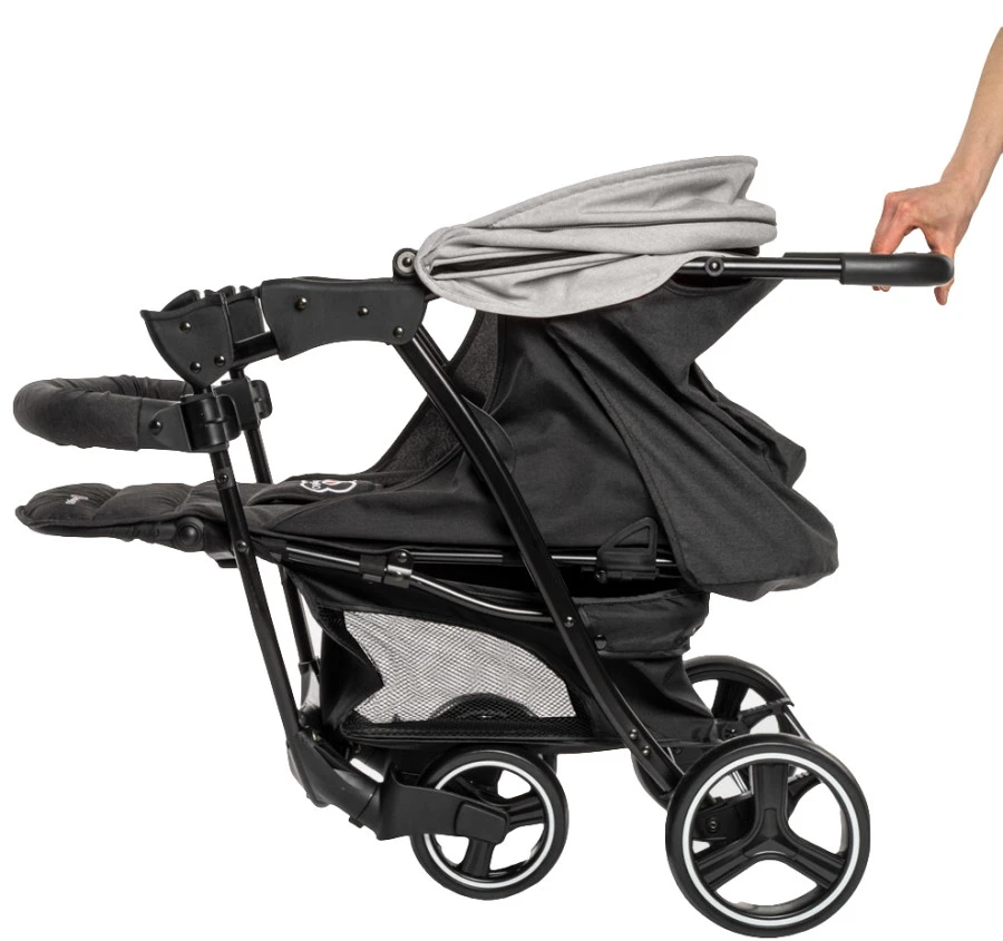 Babygo Basket Dark Grey Melange Wandelwagen Incl. Autostoel 64011 9 Babygo Basket Dark Grey Melange Wandelwagen Incl. Autostoel 64011 - Afbeelding 7