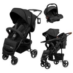 Babygo Basket Dark Grey Melange Wandelwagen Incl. Autostoel 64011