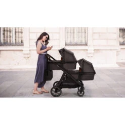 Babygo Duo Grey Tandem Kinderwagen 7801 -Kleintje Wereld babygo duo grey tandem kinderwagen 7801 18 1