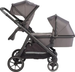 Babygo Duo Grey Tandem Kinderwagen 7801 -Kleintje Wereld babygo duo grey tandem kinderwagen 7801 3 1