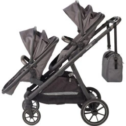Babygo Duo Mega Grey Tandem Kinderwagen Incl. 2 Autostoelen 78001 -Kleintje Wereld babygo duo grey tandem kinderwagen 7801 8