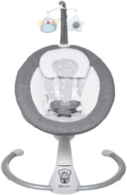 Babygo Homey Set Grey/Nature Babyschommel En Kinderstoel 19021 -Kleintje Wereld babygo homey grey swing babyschommel 109 2 1 1