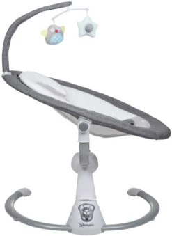 Babygo Homey Set Grey/White Babyschommel En Kinderstoel 19024 -Kleintje Wereld babygo homey grey swing babyschommel 109 2 3 1 3