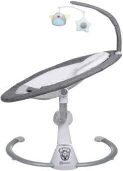Babygo Homey Set Grey/White Babyschommel En Kinderstoel 19024 -Kleintje Wereld babygo homey grey swing babyschommel 109 2 5 1 3