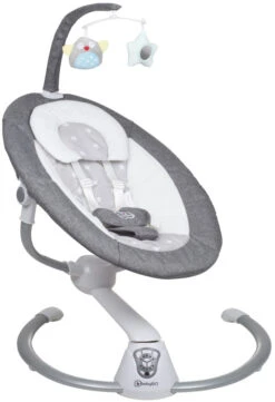 Babygo Homey Set Grey/White Babyschommel En Kinderstoel 19024 -Kleintje Wereld babygo homey grey swing babyschommel 109 2 7 1 3