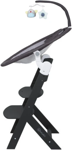 Babygo Homey Set Black Babyschommel En Kinderstoel 19013 -Kleintje Wereld babygo homey set dark greyblack babyschommel en kinderstoel 19013 4