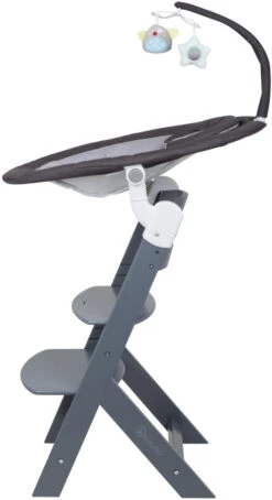 Babygo Homey Set Black/Grey Babyschommel En Kinderstoel 19012 -Kleintje Wereld babygo homey set dark greygrey babyschommel en kinderstoel 19012 5