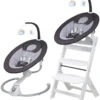 Babygo Homey Set Black/White Babyschommel En Kinderstoel 19014 -Kleintje Wereld babygo homey set dark greywhite babyschommel en kinderstoel 19014 1