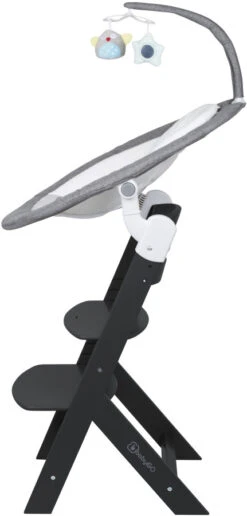 Babygo Homey Set Grey/Black Babyschommel En Kinderstoel 19023 -Kleintje Wereld babygo homey set greyblack babyschommel en kinderstoel 19023 4