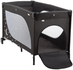 Babygo MoonStars Black Melange Campingbed 4803 -Kleintje Wereld babygo moonstars black campingbed 3