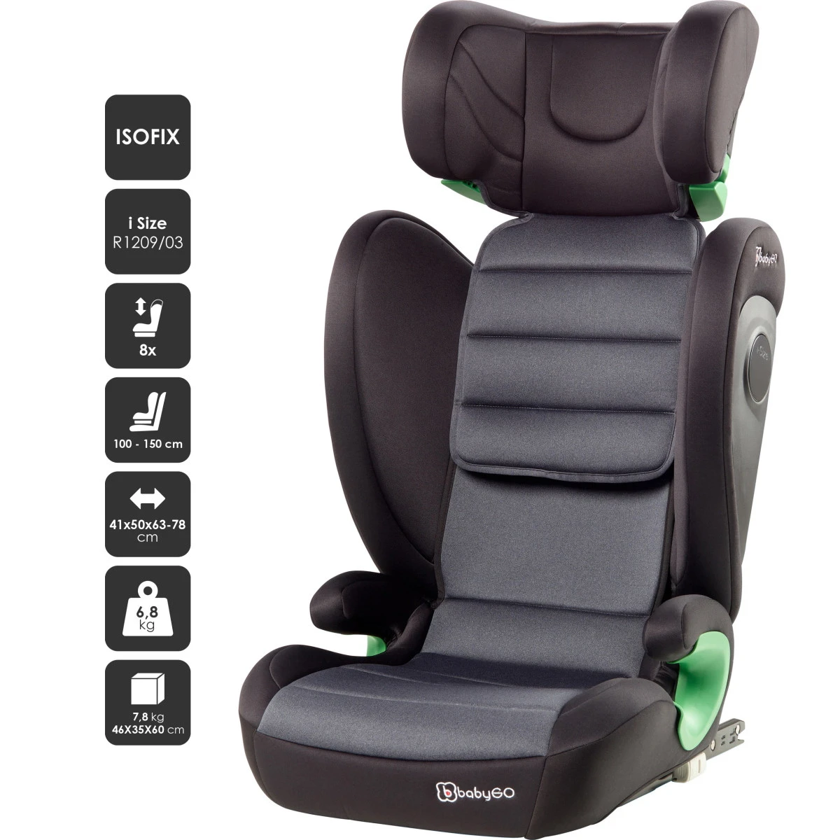 Babygo Safechild Grey I-Size Autostoel 15-36 Kg 3856 - Afbeelding 7