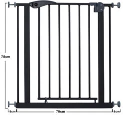Babygo Safety Gate Black Traphek Klemhek 4052 -Kleintje Wereld babygo safety gate black traphek klemhek 4052 4