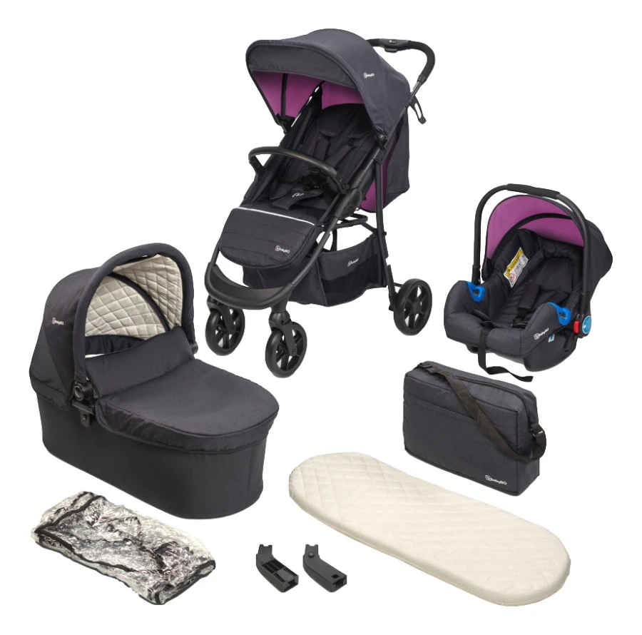 Babygo Style Rosa 3-in-1 Kinderwagen Incl. Autostoel 6324 3 Babygo Style Rosa 3-in-1 Kinderwagen Incl. Autostoel 6324