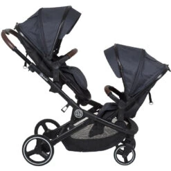 Babygo Twinner Grey Tandem Duowagen Incl. 2 Autostoelen -Kleintje Wereld babygo twinner tandem duowagen 11 2 1