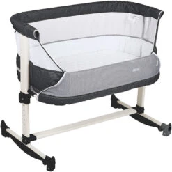 Babygo Vivaldi Dark Grey Wieg Aan Bed 4653 -Kleintje Wereld babygo vivaldi dark grey wieg aan bed 4653 2