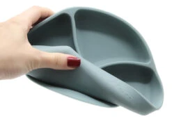 Babyjem Grijs Siliconen Bordje 715 -Kleintje Wereld babyjem mint siliconen bordje 715 3 1