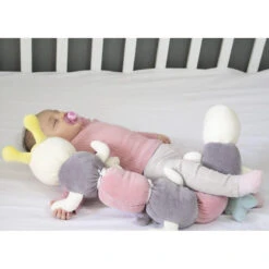 Babyjem Rups Roze 80cm Speelknuffel En Kussen 675 -Kleintje Wereld babyjem rups roze 80cm speelknuffel en kussen 675 4 1