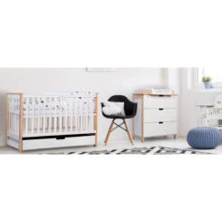 Ledikant Lieke Wit 60x120 Cm -Kleintje Wereld babykamer lieke ledikant commode 1 2 1