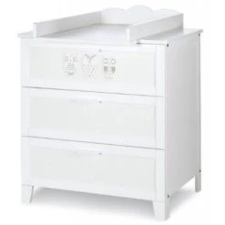 Babykamer Uil Wit: Ledikant, Commode En Open Kast -Kleintje Wereld babykamer uil wit ledikant commode en 2 deurs kast 2 2