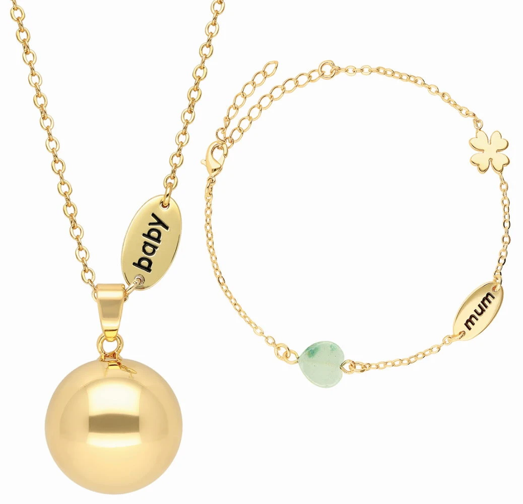 Babylonia Bola Goud Mum/Baby Zwangerschapsketting En Armband Set BOLA-SET_1_SET3
