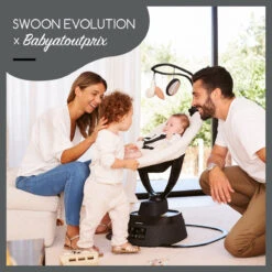 Babymoov Swoon Evolution Teddy Curl White Babyschommel A055020 -Kleintje Wereld babymoov swoon evolution curl white babyschommel a055020 4