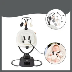 Babymoov Swoon Evolution Teddy Curl White Babyschommel A055020 -Kleintje Wereld babymoov swoon evolution curl white babyschommel a055020 8