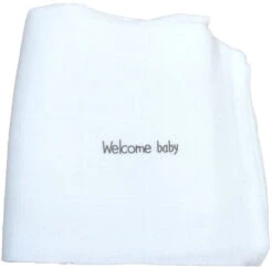 Petit Villain Wit 'Welcome Baby' 6-delige Babyset -Kleintje Wereld babysetdoek 4