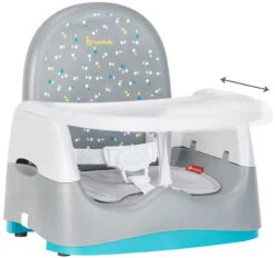 Badabulle Home & Go Grey Booster Stoelverhoger B009011 -Kleintje Wereld badabulle home go booster grey stoelverhoger b009011 2