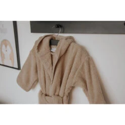 MamaLoes Badstof Stone Green 0-1jr Badjas ML5087 -Kleintje Wereld badstof nougat 04 14