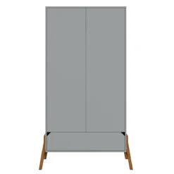 Bellamy Lotta Grey Babykamer: Ledikant/Juniorbed, Commode Met 6 Lades En 2-Deurskast -Kleintje Wereld bellamy lotta grey 2 deurskast loszsz2d 1 2