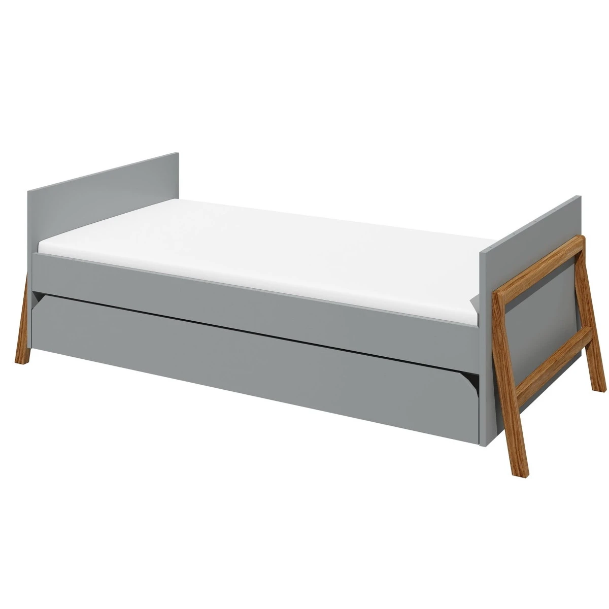 Bellamy Lotta Grey Babykamer: Ledikant/Juniorbed En Commode Met 6 Lades - Afbeelding 5