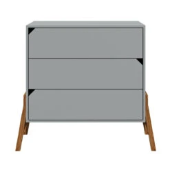 Bellamy Lotta Grey Babykamer: Ledikant/Juniorbed, Commode En 2-Deurskast -Kleintje Wereld bellamy lotta grey commode loszkomo 1 2