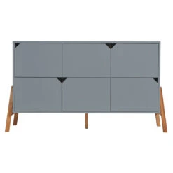 Bellamy Lotta Grey Babykamer: Ledikant/Juniorbed En Commode Met 6 Lades -Kleintje Wereld bellamy lotta grey commode met 6 lades loszko6s 1 1
