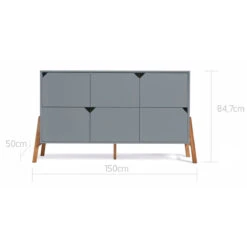 Bellamy Lotta Grey Commode Met 6 Lades LOSZKO6S -Kleintje Wereld bellamy lotta grey commode met 6 lades loszko6s 3
