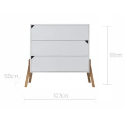 Bellamy Lotta Snow Babykamer: Ledikant/Juniorbed En Commode -Kleintje Wereld bellamy lotta snow commode lobikomo 2 1