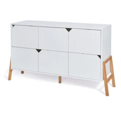 Bellamy Lotta Snow Babykamer: Ledikant/Juniorbed, Commode Met 6 Lades En 2-Deurskast -Kleintje Wereld bellamy lotta snow commode met 6 lades lobiko6s 2 2
