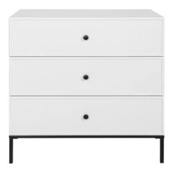 Bellamy Lumi White Babykamer: Ledikant/Juniorbed En Commode -Kleintje Wereld bellamy lumi white commode lubikomo 1 1