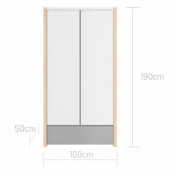 Bellamy Pinette Babykamer: Ledikant/Juniorbed, Commode En 2-Deurskast -Kleintje Wereld bellamy pinette 2 deurskast pibssz2d 4 1