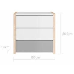 Bellamy Pinette Babykamer: Ledikant/Juniorbed En Commode -Kleintje Wereld bellamy pinette commode pibskomo 3 1