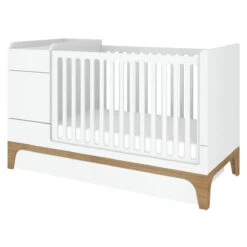 Bellamy UP! White 70 X 120/160 Cm 2-in-1 Meegroei Ledikant En Commode Incl. Lade