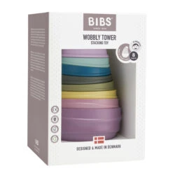 Bibs Bright Rainbow Wobbly Tower Stapeltoren 4100101 -Kleintje Wereld bibs bright rainbow wobbly tower stapeltoren 4100101 3