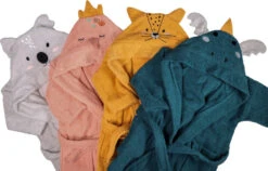 Blush & Blossom Dragon Diego 0-1jr Badstof Badjas TR-BB4206 -Kleintje Wereld bluch blossom bathrobe 1