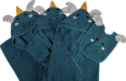 Blush & Blossom Dragon Diego Badstof Badcape TR-BB4209 -Kleintje Wereld blush blossom dragon diego badcape bathrobe bibs poncho 2 3