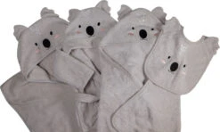 Blush & Blossom Koala Kyle 1-2jr Badstof Badjas TR-BB4212 -Kleintje Wereld blush blossom koala kyle bathcape bathrobe bibs poncho 1
