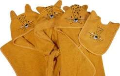 Blush & Blossom Leopard Lenny Badstof Badcape TR-BB4204 -Kleintje Wereld blush blossom leopard lenny badcape bathrobe bibs poncho 1 1 1