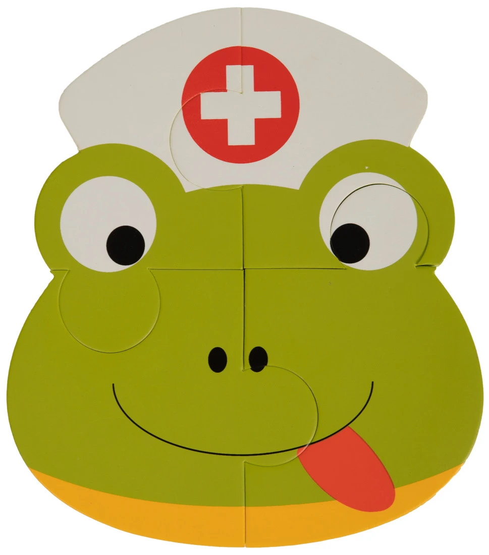 Bo Jungle B-Animal Tijger Neushoorn Kikker 3 Stuks Puzzel B950020 4 Bo Jungle B-Animal Tijger Neushoorn Kikker 3 Stuks Puzzel B950020 - Afbeelding 2