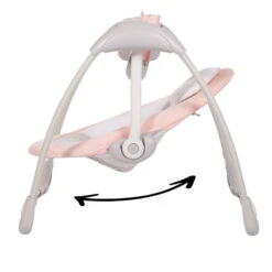 Bo Jungle B-Portable Swing Dolphy Roze/Grijs Babyschommel B700640 -Kleintje Wereld bo jungle b dolphy roze grijs babyswing b700640 .3